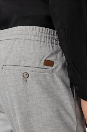 Gri Slim Fit Düz Jogger Pantolon