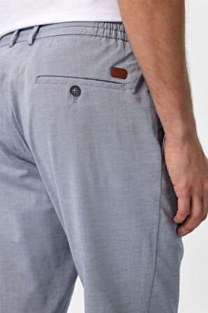 Buz Mavi Slim Fit Armürlü Jogger Pantolon