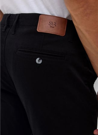 Süvari Siyah Erkek Slim Fit Armürlü Pantolon PN2020500712