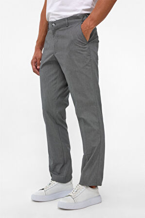 Siyah Regular Armürlü Pantolon