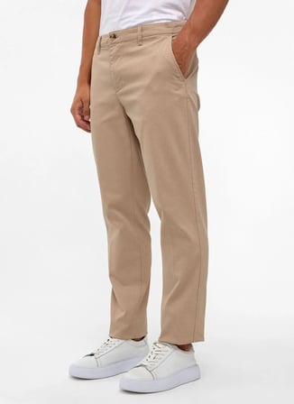 Süvari Bej Erkek Regular Fit Armürlü Pantolon PN2020500711
