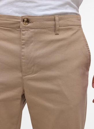 Süvari Bej Erkek Regular Fit Armürlü Pantolon PN2020500711