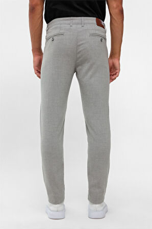 Gri Slim Desenli Pantolon