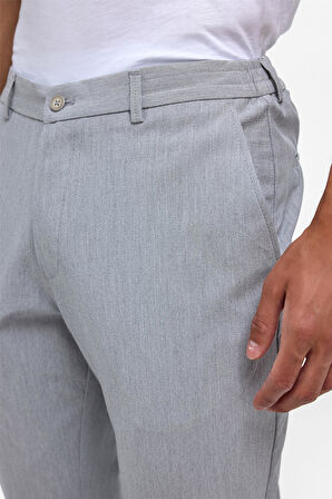 Gri Slim Düz Jogger Pantolon