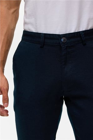 Lacivert Slim Casual Pantolon