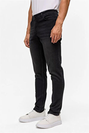 Gri Slim Denim Pantolon