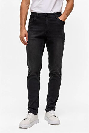 Gri Slim Denim Pantolon