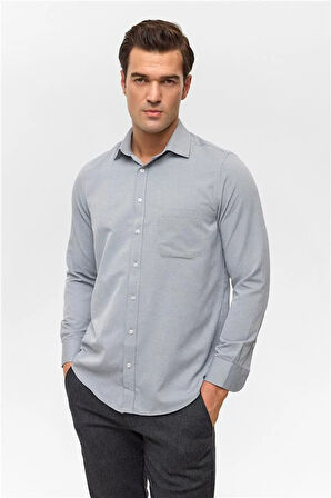 Regular Desenli Klasik Yaka Gömlek