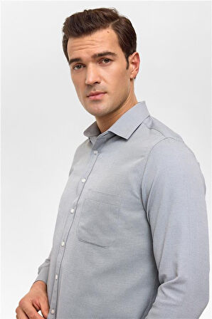 Regular Desenli Klasik Yaka Gömlek