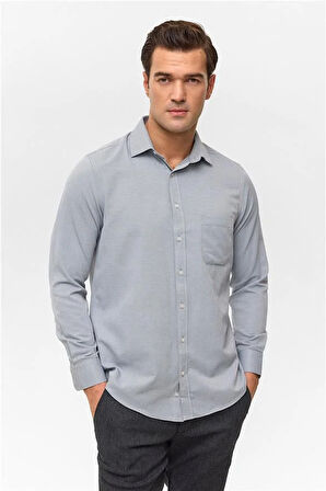 Regular Desenli Klasik Yaka Gömlek