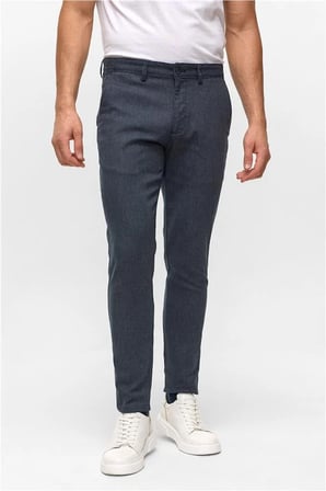 Lacivert Slim Casual Pantolon