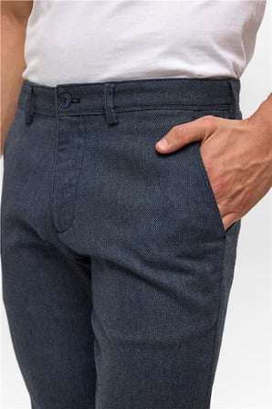 Lacivert Slim Casual Pantolon