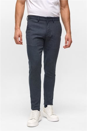 Lacivert Slim Casual Pantolon