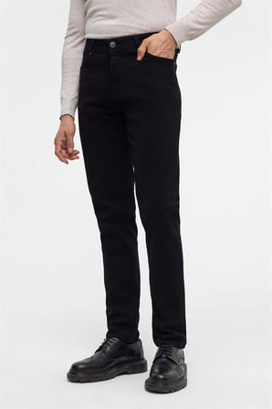 Siyah Düz Casual Pantolon