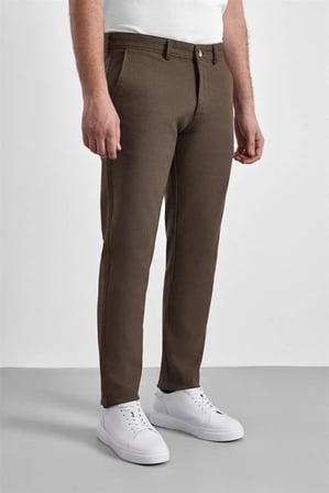 Bej Slim Casual Pantolon