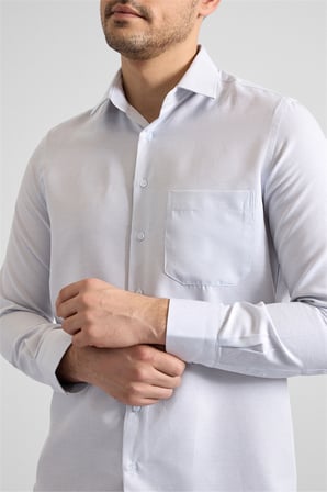 Süvari Erkek Gri Regular Klasik Yaka Casual Gömlek