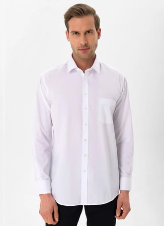 Süvari Beyaz Erkek Gömlek GM1001400357