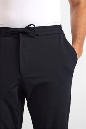 Lacivert Slim Düz Jogger Pantolon