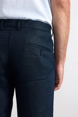 Lacivert Regular Düz Normal Bel Jogger Pantolon