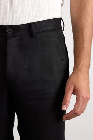 Siyah Regular Düz Normal Bel Jogger Pantolon