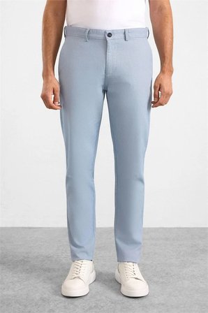 Buz Mavi Slim Casual Pantolon