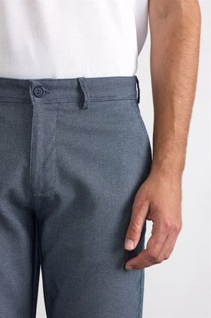 Lacivert Slim Casual Pantolon