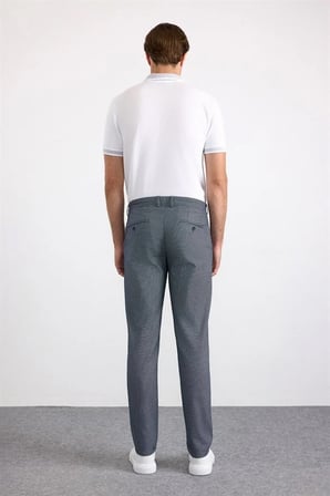Lacivert Slim Casual Pantolon