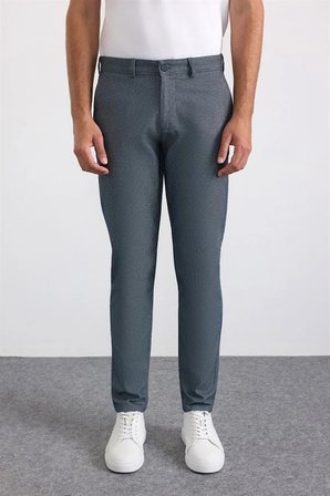 Lacivert Slim Casual Pantolon