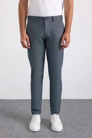 Lacivert Slim Casual Pantolon