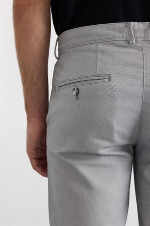 Gri Slim Casual Pantolon
