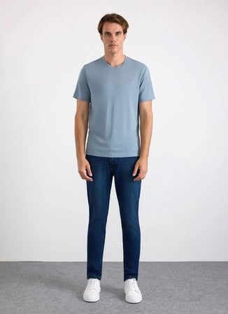 Süvari Mavi  Erkek T-Shirt STS1014000006