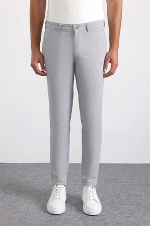 Gri Slim Casual Pantolon