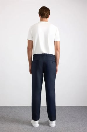 Lacivert Regular Düz 2 İplik Normal Bel Jogger Pantolon
