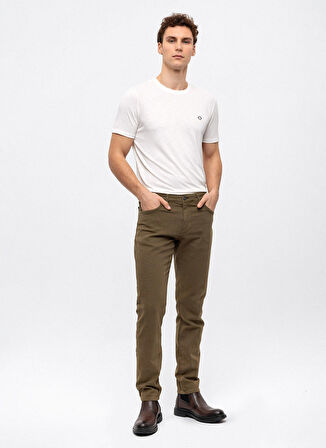 Back and Bond Normal Bel Normal Paça Slim Fit Haki Erkek Pantolon B33W32000