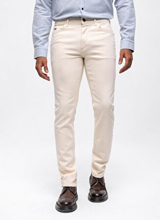 Back and Bond Normal Bel Normal Paça Slim Fit Ekru Erkek Pantolon B33W35007