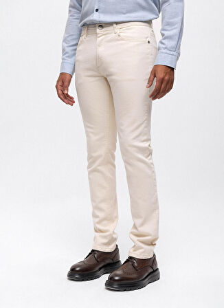 Back and Bond Normal Bel Normal Paça Slim Fit Ekru Erkek Pantolon B33W35007