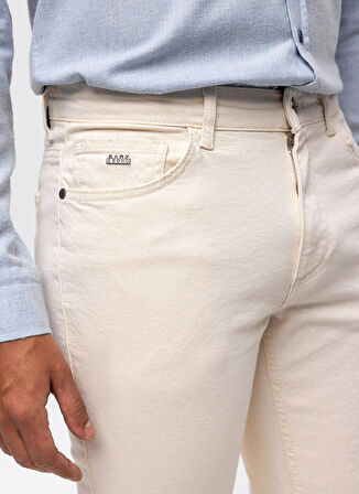 Back and Bond Normal Bel Normal Paça Slim Fit Ekru Erkek Pantolon B33W35007