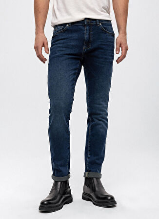 Back and Bond Normal Bel Normal Paça Slim Fit Lacivert Erkek Pantolon B33W35027