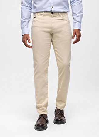 Back and Bond Normal Bel Normal Paça Slim Fit Koyu Bej Erkek Pantolon B33W32000