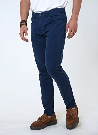 Back and Bond Normal Bel Normal Paça Slim Fit Lacivert Erkek Pantolon B33W32000