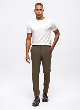 Back and Bond Normal Bel Normal Paça Slim Fit Haki Erkek Pantolon B33W31017