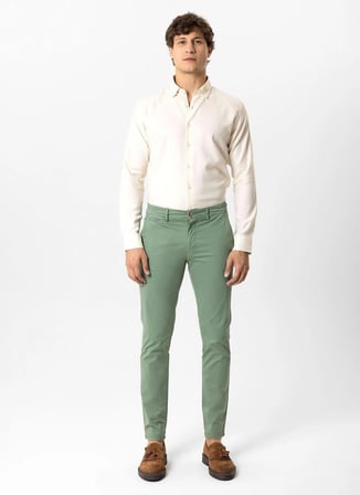 Back and Bond Yeşil Erkek Slim Fit Pantolon B33S30010