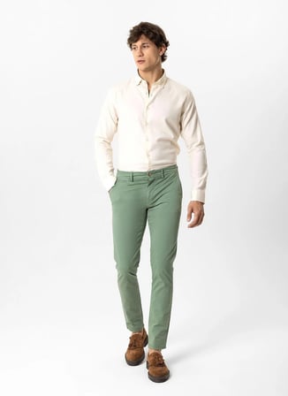 Back and Bond Yeşil Erkek Slim Fit Pantolon B33S30010