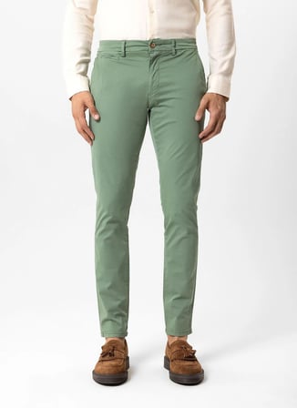 Back and Bond Yeşil Erkek Slim Fit Pantolon B33S30010