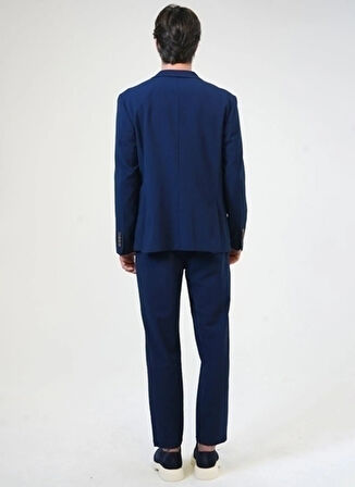 Back and Bond Slim Fit Lacivert Erkek Düz Ceket B33S50002