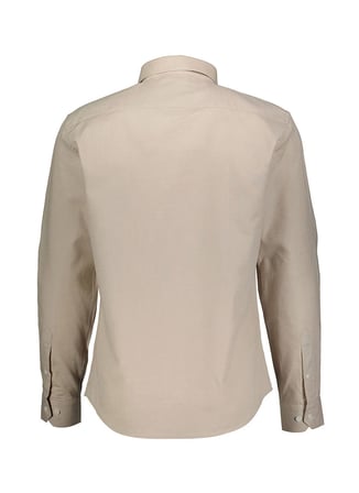 Back and Bond Ekru Erkek Düğmeli Slim Fit Armürlü Gömlek B34W20001