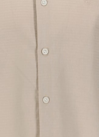Back and Bond Ekru Erkek Düğmeli Slim Fit Armürlü Gömlek B34W20001