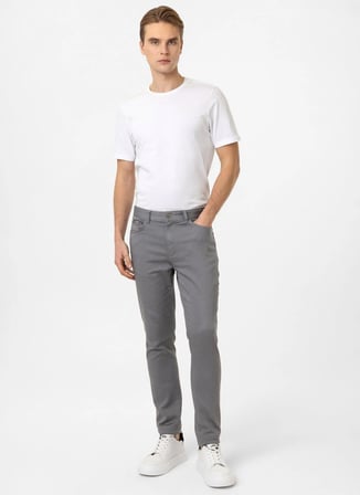 Back and Bond Gri Erkek Slim Fit Pantolon B33T30008