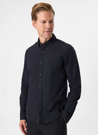 Back and Bond Siyah Erkek Slim Fit Gömlek B34T20023