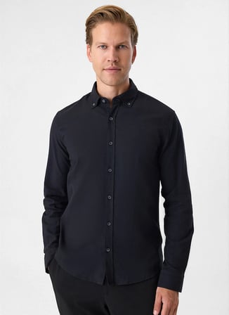 Back and Bond Siyah Erkek Slim Fit Gömlek B34T20023